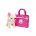 Плюшевая собачка Чихуахуа Гламур с розовой сумочкой 20 см