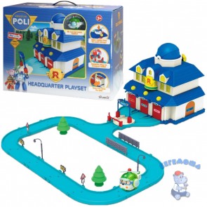 Игровой набор Штаб квартира Robocar Poli и вертолет Хэли, 83156