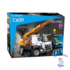 Электромеханический конструктор CaDA Technic Автокран 839 деталей