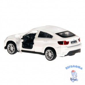 Машинка инерционная металлическая 1:43 BMW X6 цвет белый