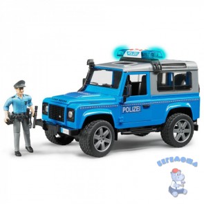 Полицейский внедорожник Land Rover Defender Station Wagon с фигуркой