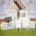 Игровой набор Белая мебель для гостиной с ТВ