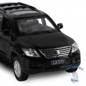 Машинка инерционная металлическая 1:43 Lexus LX570 цвет черный