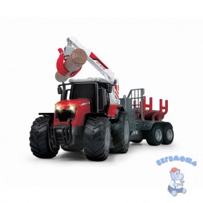 Трактор Massey Ferguson 8737 с прицепом 42 см