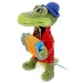 Мягкая игрушка Крокодил Гена 24см с аккордеоном озвученная