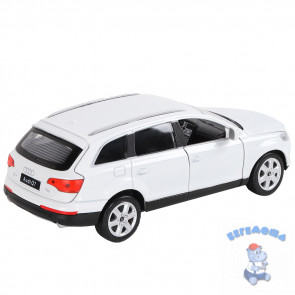 Машинка металлическая 1:24 Audi Q7 цвет белый со светом и звуком