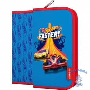 Пенал-книжка Hot Wheels Faster 1 отделение с наполнением