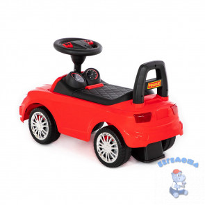 Каталка-автомобиль SuperCar №5 со звуковым сигналом красная