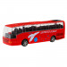 Автобус инерционный металлический 1:90 цвет красный со светом и звуком