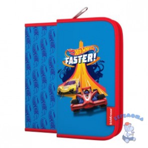 Пенал-книжка Hot Wheels Faster 1 отделение с наполнением