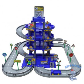 Игровой набор Паркинг 4-уровневый с дорогой и автомобилями