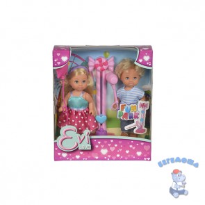 Кукла Еви и Тимми на аттракционах 12 cм