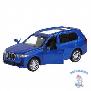 Машинка инерционная металлическая 1:44 BMW X7 цвет синий