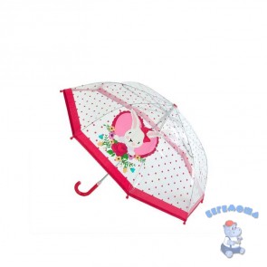 Зонт детский Rose Bunny прозрачный 46 см