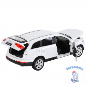 Машинка металлическая 1:24 Audi Q7 цвет белый со светом и звуком