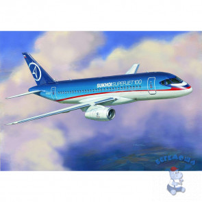 Сборная модель Региональный пассажирский авиалайнер Superjet 100 Подарочный набор с клеем и красками