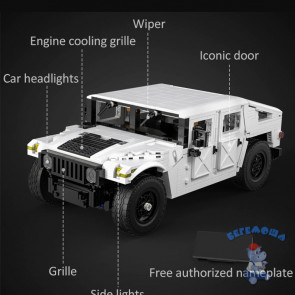 Конструктор CaDA Внедорожник HUMVEE 1:12, C61027W, 1380 элемент