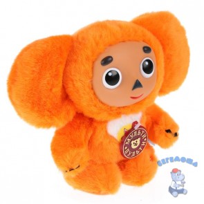 Мягкая игрушка Чебурашка 17 см оранжевый мех озвученная