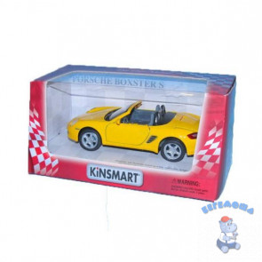 Машинка модель PORSCHE BOXSTER S в коробке Kinsmart KT5302W