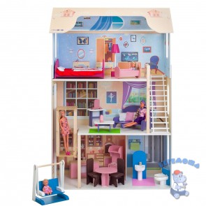 Кукольный домик Грация с мебелью