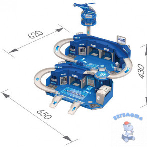 Игровой Набор Нордпласт Двухуровневый Гараж Полицейская станция, 431227