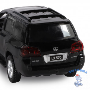 Машинка инерционная металлическая 1:43 Lexus LX570 цвет черный