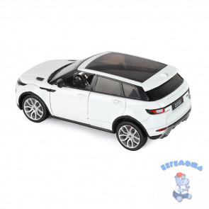 Машинка металлическая 1:24 Land Rover Range Rover Evoque HSE 2017 цвет белый со светом и звуком