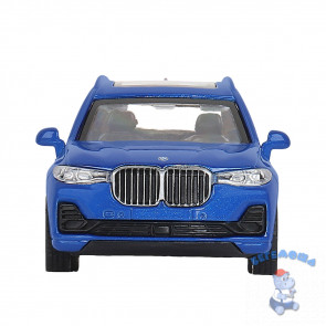 Машинка инерционная металлическая 1:44 BMW X7 цвет синий