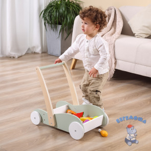 Детские ходунки-каталка Viga Toys PolarB Mini Mover Walker зеленые (дерево), 44077