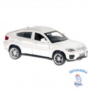 Машинка инерционная металлическая 1:43 BMW X6 цвет белый