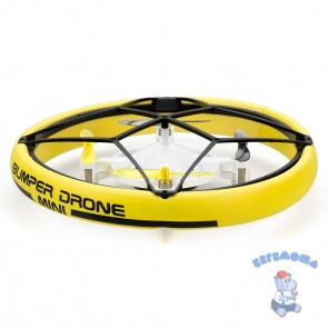 Квадрокоптер Мини Бампер Дрон (Bumper Drone) на радиоуправлении желтый