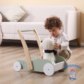 Детские ходунки-каталка Viga Toys PolarB Mini Mover Walker зеленые (дерево), 44077