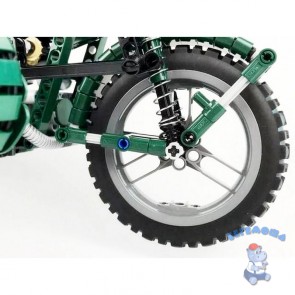 Электромеханический конструктор CaDA deTech Немецкий военный мотоцикл с коляской 629 деталей