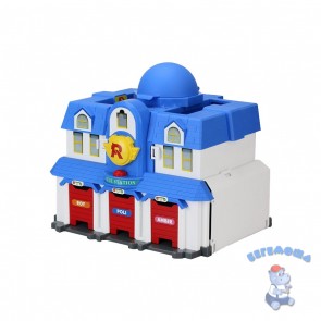 Игровой набор Штаб квартира Robocar Poli и вертолет Хэли, 83156