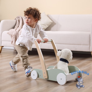 Детские ходунки-каталка Viga Toys PolarB Mini Mover Walker зеленые (дерево), 44077