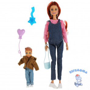 Кукла Карапуз София беременная руки и ноги сгибаются с сыном и аксессуарами 29 см