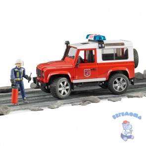 Пожарный внедорожник Land Rover Defender Station Wagon с фигуркой