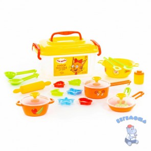 Набор детской посуды для кукол 20 элементов Три кота