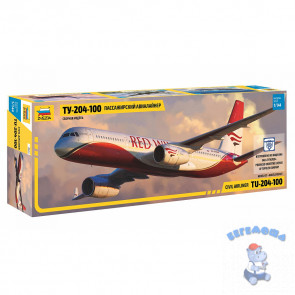 Сборная модель Пассажирский авиалайнер Ту-204-100