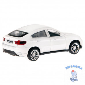 Машинка инерционная металлическая 1:43 BMW X6 цвет белый